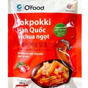 O'FOOD - Tokbokki Hàn Quốc Vị Chua Ngọt - 140G